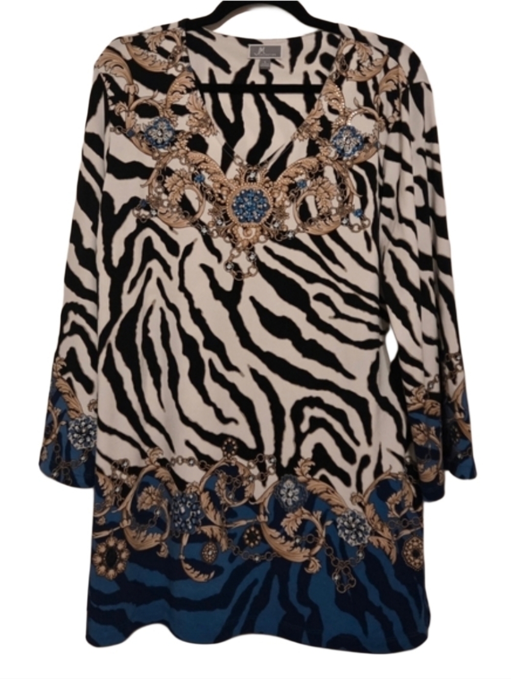 Zebra Embellished Blouse